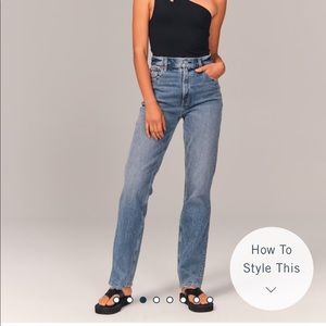 Abercrombie 90s Ultra High Rise Straight Jeans